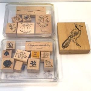 🍄 Wooden Crafting Stamps 17pc.
